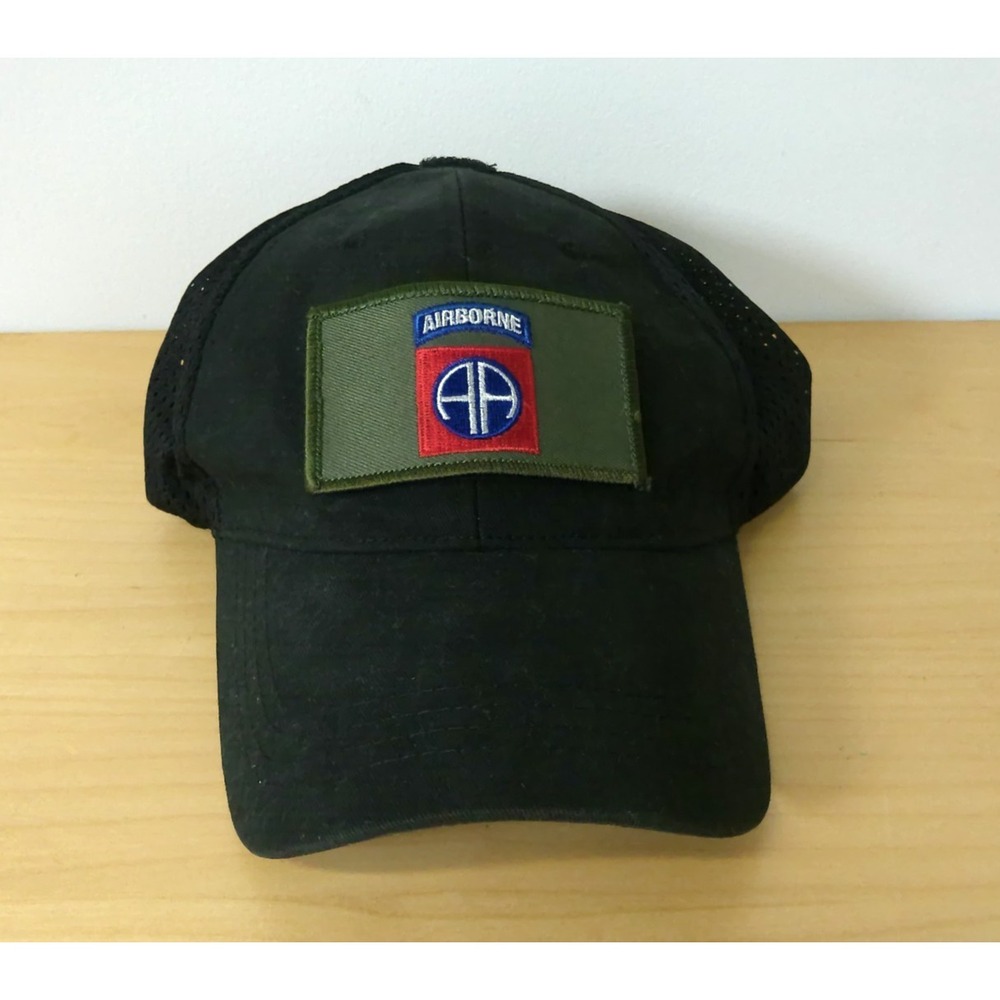 82nd Airborne Division Hat Eagle Crest AA Patch Black Military Veteran Cap